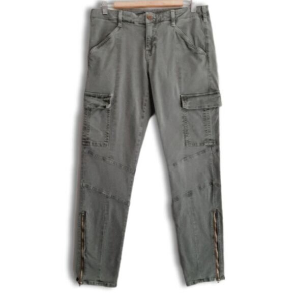 J BRAND Houlihan Vintage Olive Cargo Ankle Zip Low Rise Jeans Sz 31 - Picture 2 of 15